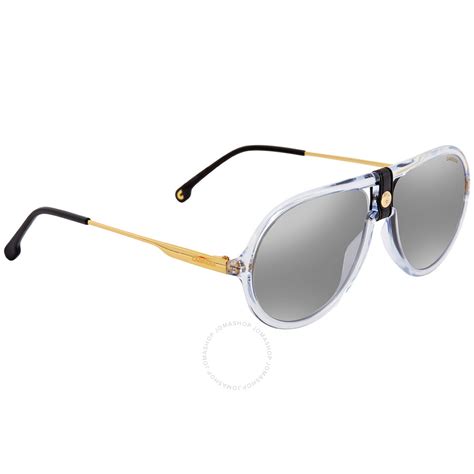 DiorIce AU Silver Mirrored Pilot Sunglasses with Crystals